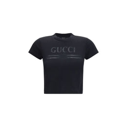 Gucci Schwarzes Baumwoll-T-Shirt