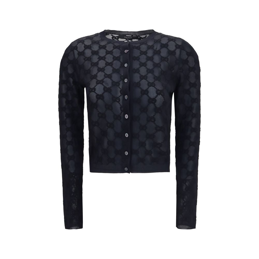 Gucci Schwarzer Cardigan aus Viskose