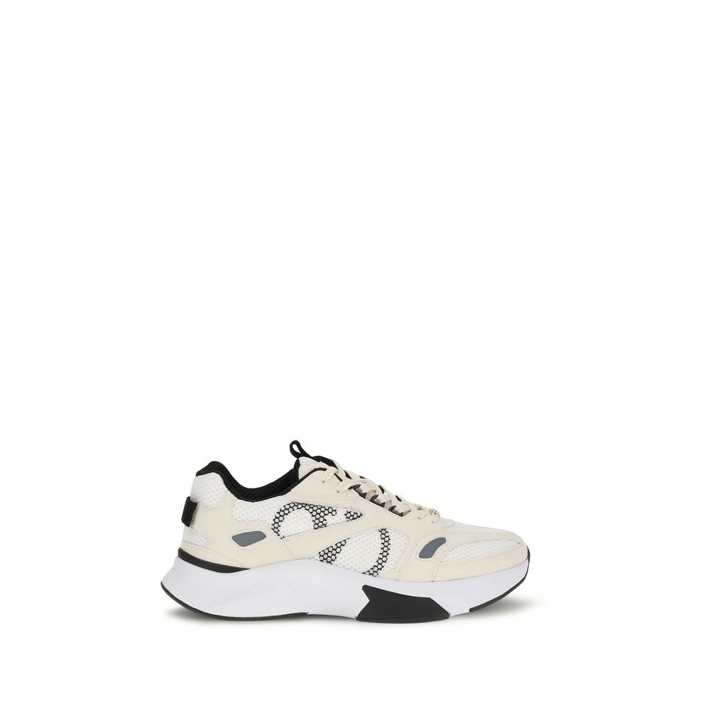 Valentino Garavani Weiße Stoff-Sneaker mit niedrigem Schaft