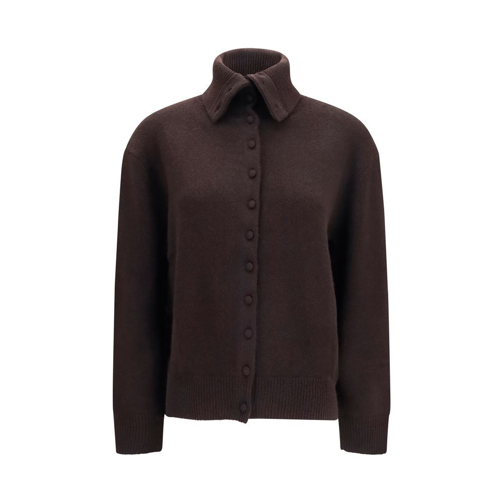 Lisa Yang Brauner Kaschmir-Strickjacke