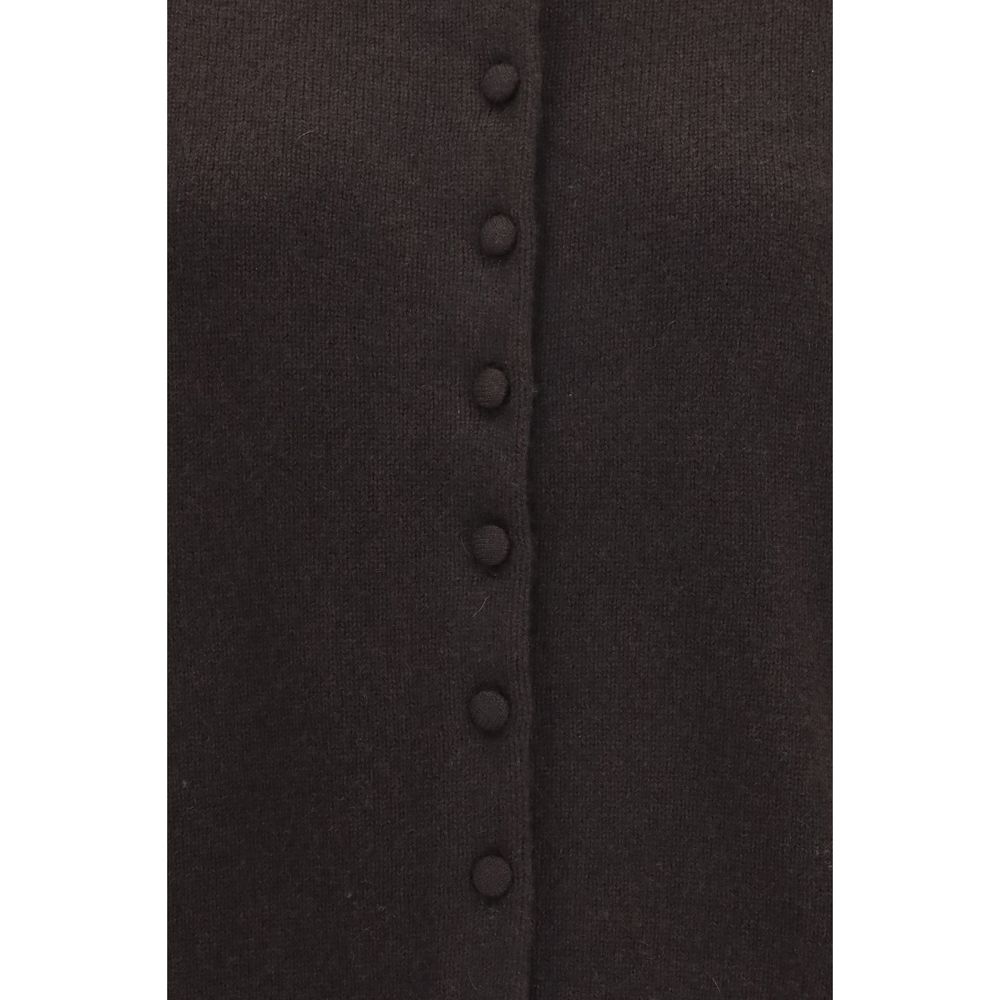 Lisa Yang Brauner Kaschmir-Strickjacke