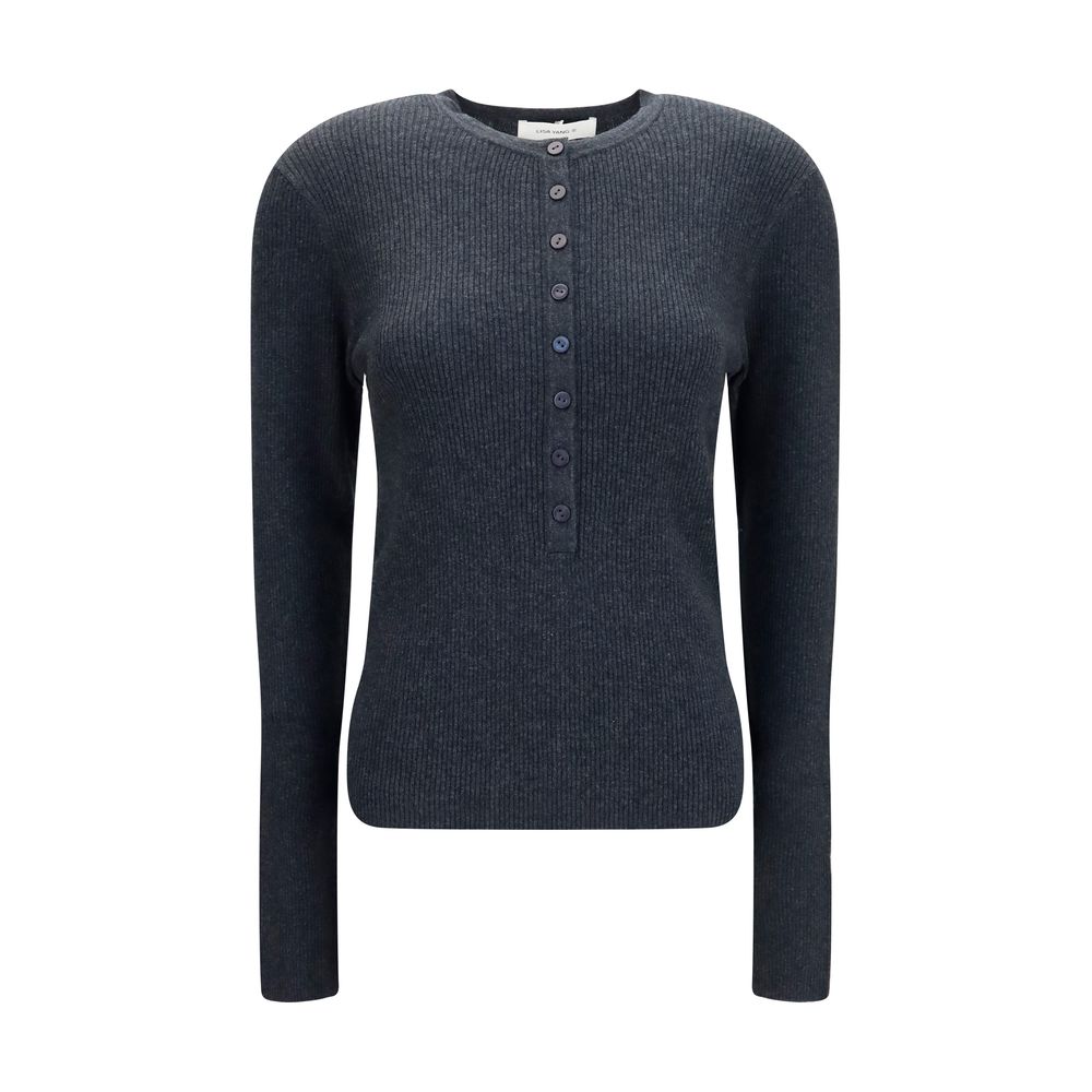 Lisa Yang Grauer Baumwollpullover