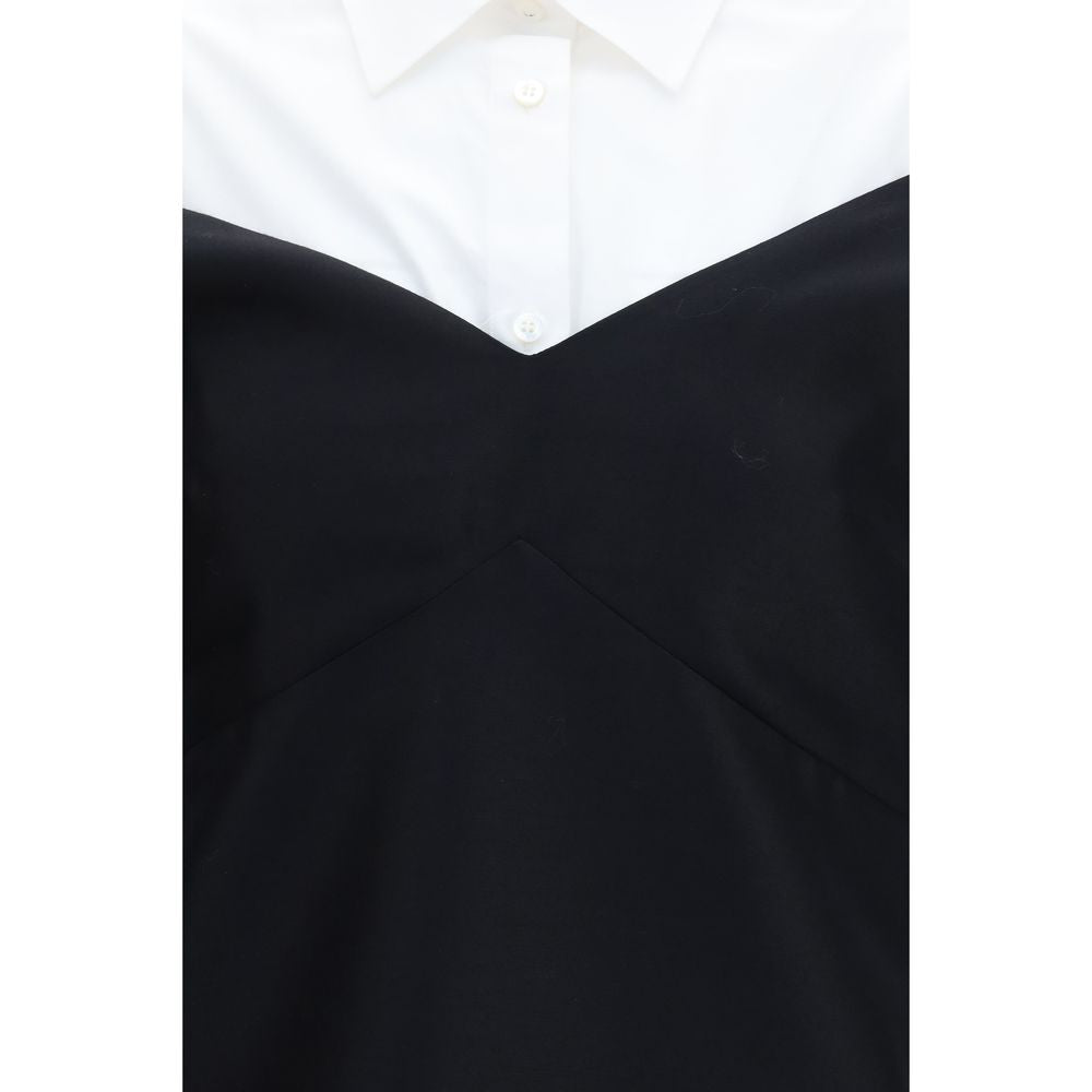 Balenciaga Schwarzes Oves Aries Wollkleid