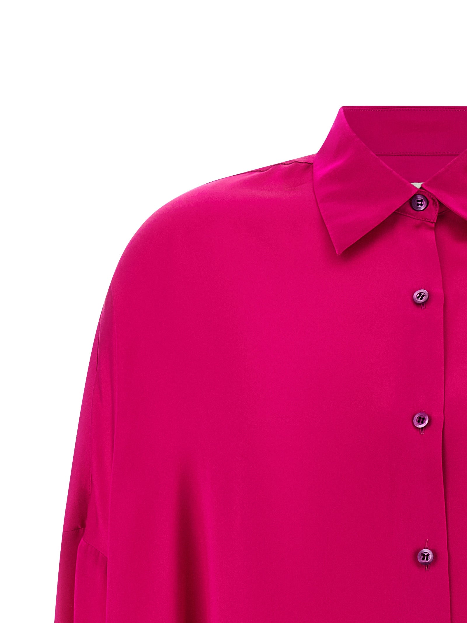 Dries Van Noten Seidenbluse in Fuchsia