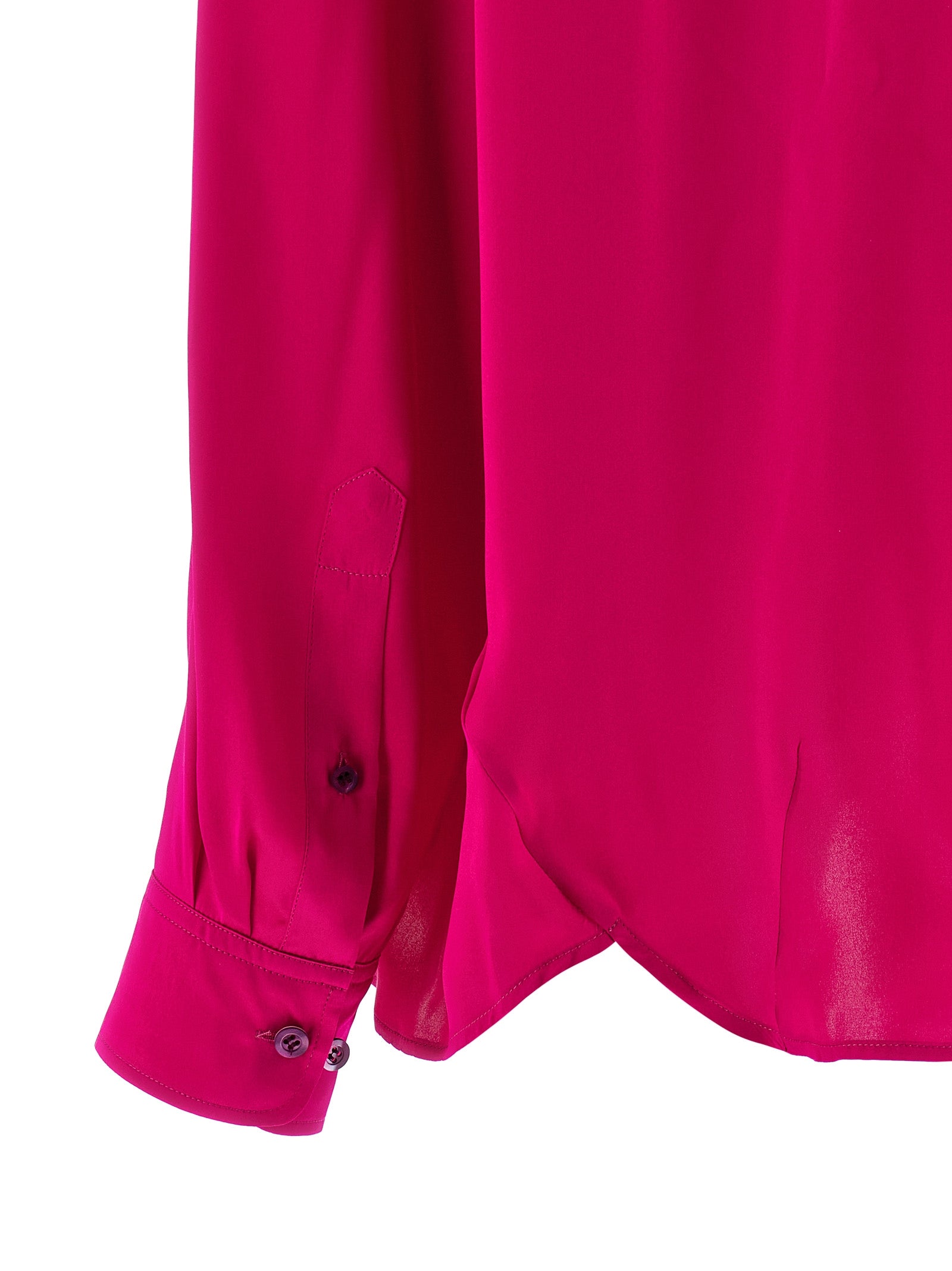 Dries Van Noten Seidenbluse in Fuchsia