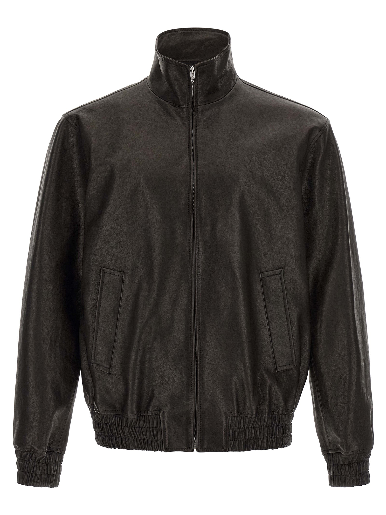 Valentino Garavani Schwarze Lederjacke aus Kalbsleder