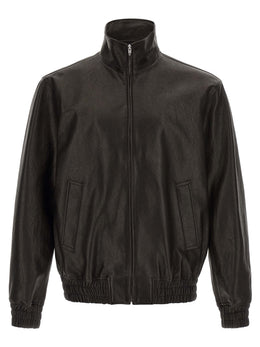 Valentino Garavani Schwarze Lederjacke aus Kalbsleder
