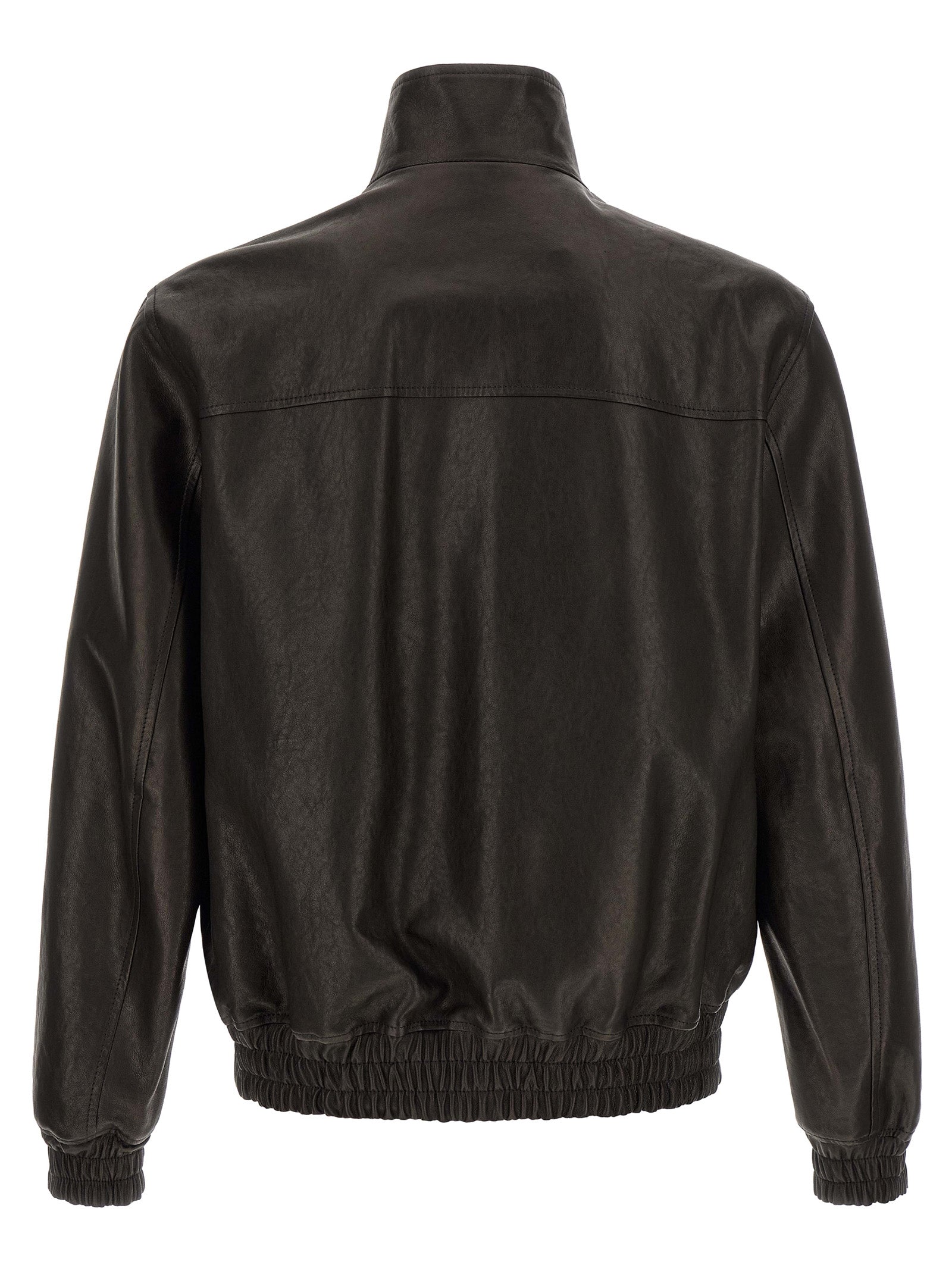 Valentino Garavani Schwarze Lederjacke aus Kalbsleder