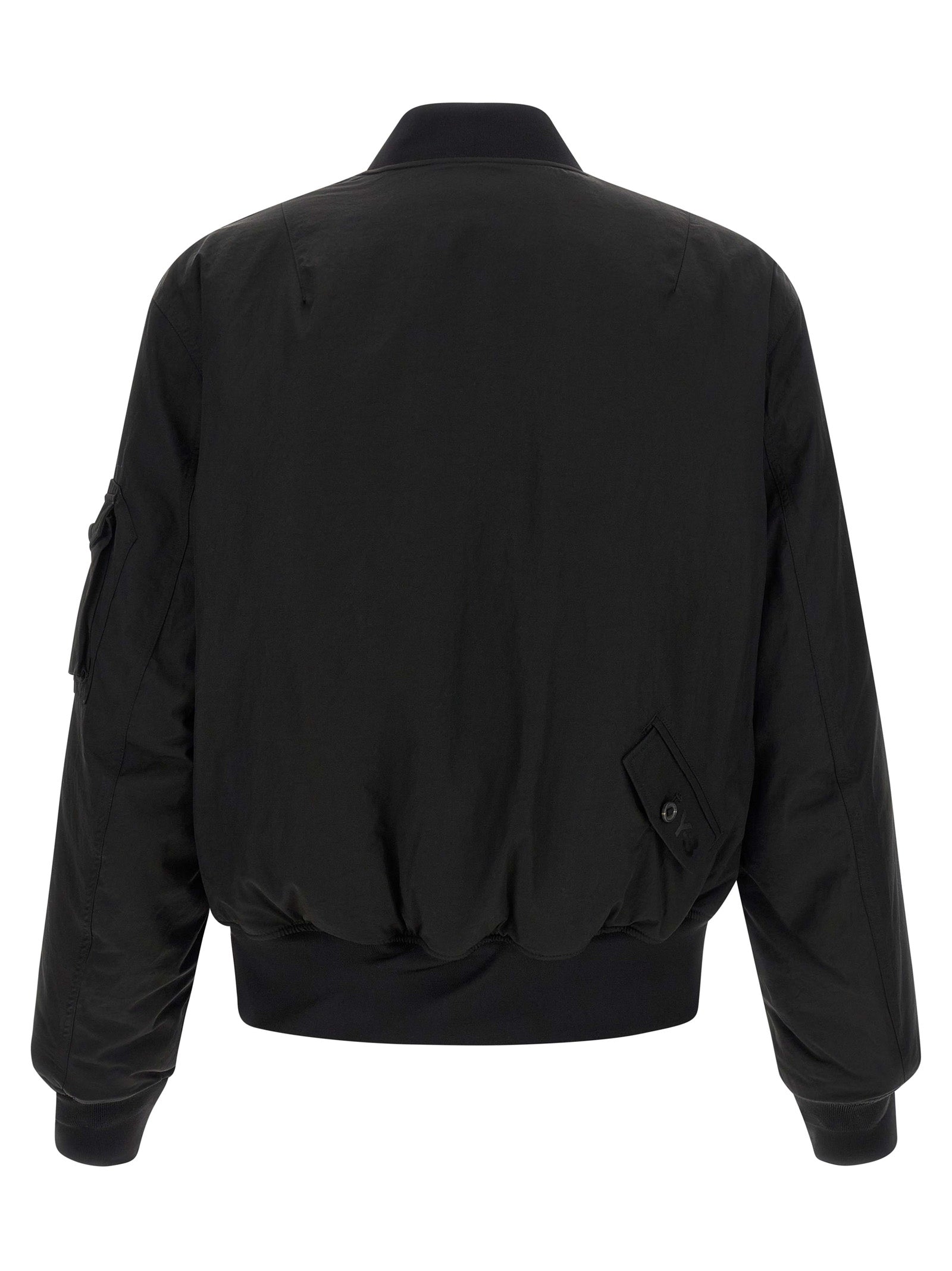 Y-3 Schwarzer Bomber aus Polyamid