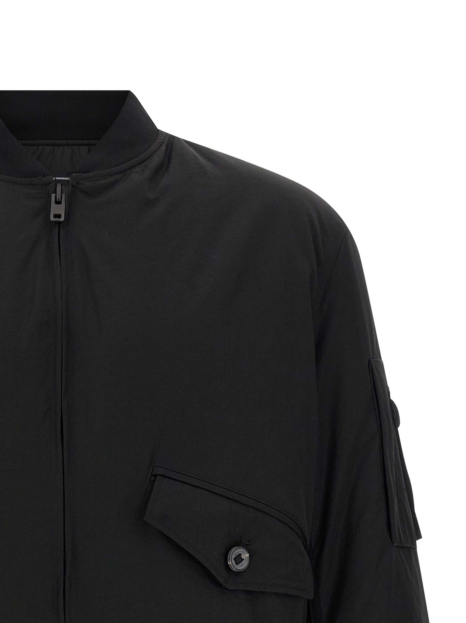Y-3 Schwarzer Bomber aus Polyamid