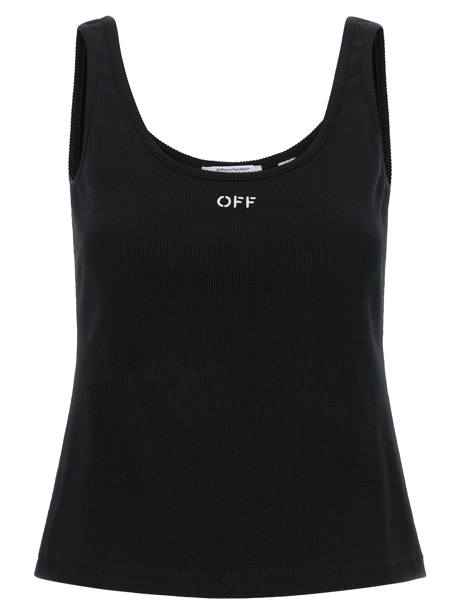 Off-White Schwarze Baumwoll-Tanktops