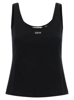 Off-White Schwarze Baumwoll-Tanktops