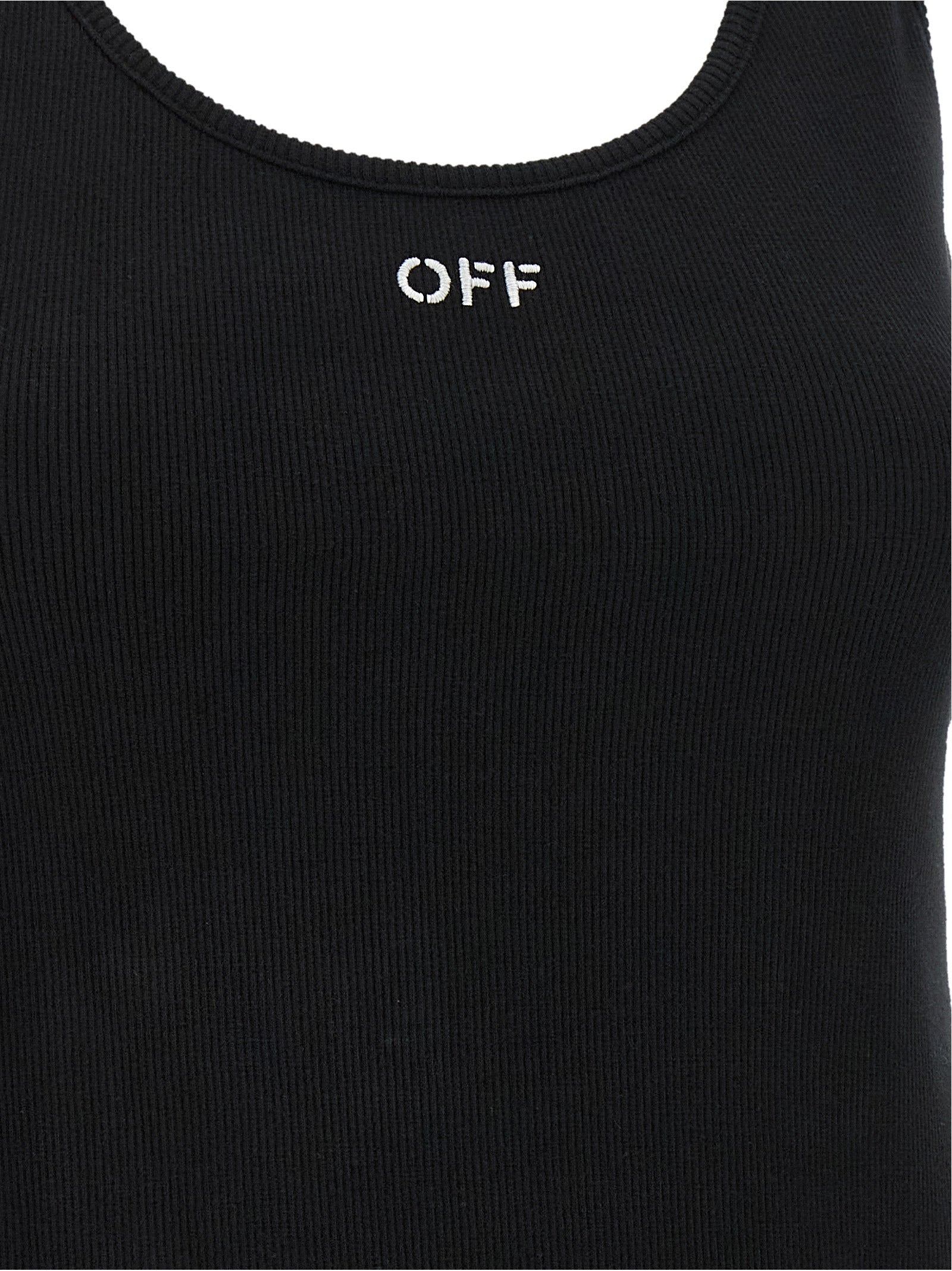 Off-White Schwarze Baumwoll-Tanktops