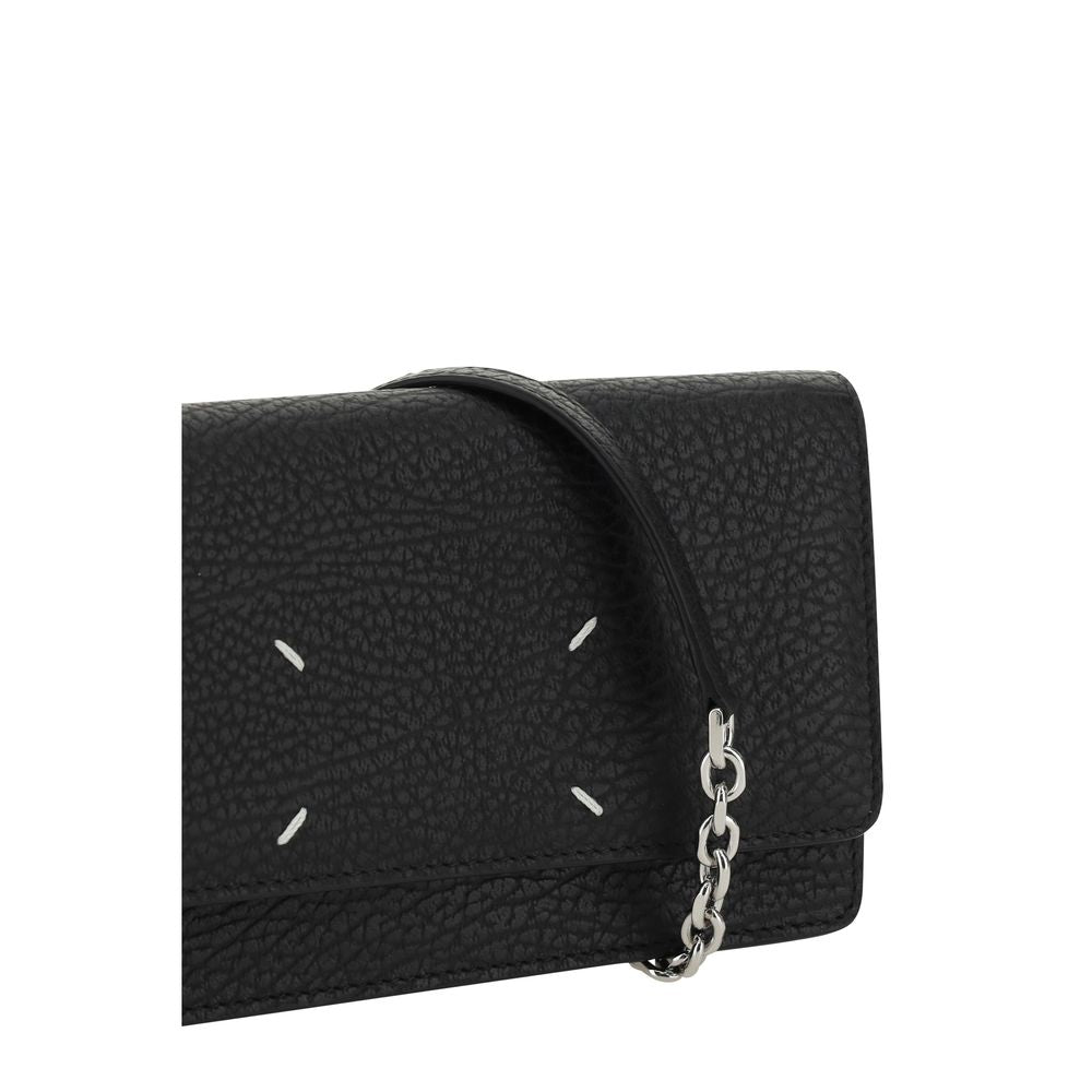 Maison Margiela Schwarzes Kalbsleder Bos Taurus Portemonnaie