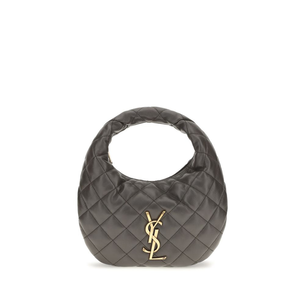 Saint Laurent Graue Lammleder Schultertasche Ovis Aries Aries