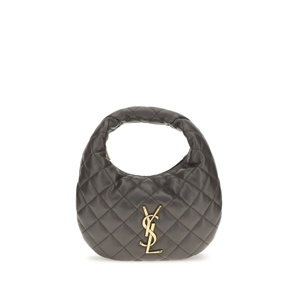 Saint Laurent Graue Lammleder Schultertasche Ovis Aries Aries