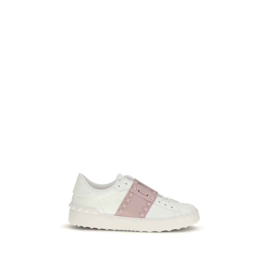 Valentino Garavani Weiße Low-Top-Sneaker aus Kalbsleder Bos Taurus