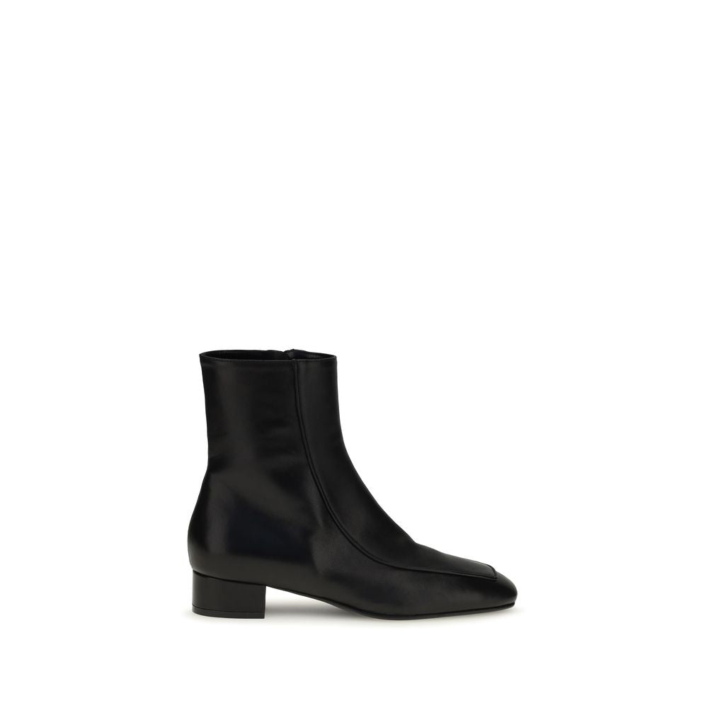 Herbert Levine Schwarze Ankle Boots aus Kalbsleder Bos Taurus