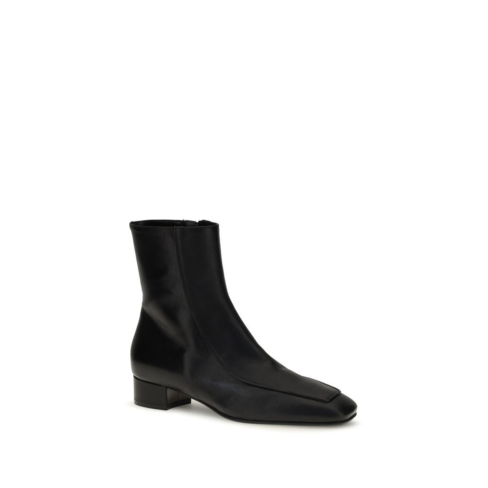Herbert Levine Schwarze Ankle Boots aus Kalbsleder Bos Taurus