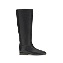 Herbert Levine Schwarze Ankle Boots aus Kalbsleder Bos Taurus
