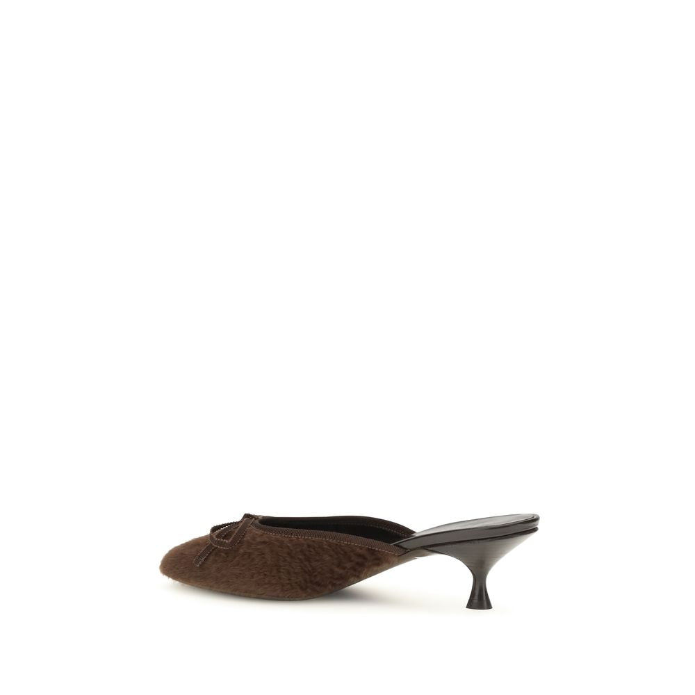 Herbert Levine Braune Kalbsleder Bos Taurus Stiletto-Sandalen