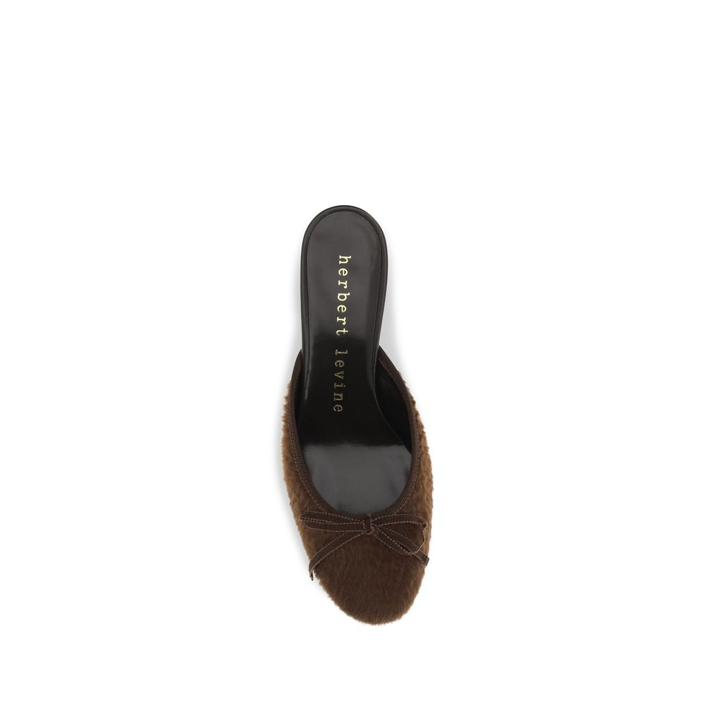 Herbert Levine Braune Kalbsleder Bos Taurus Stiletto-Sandalen
