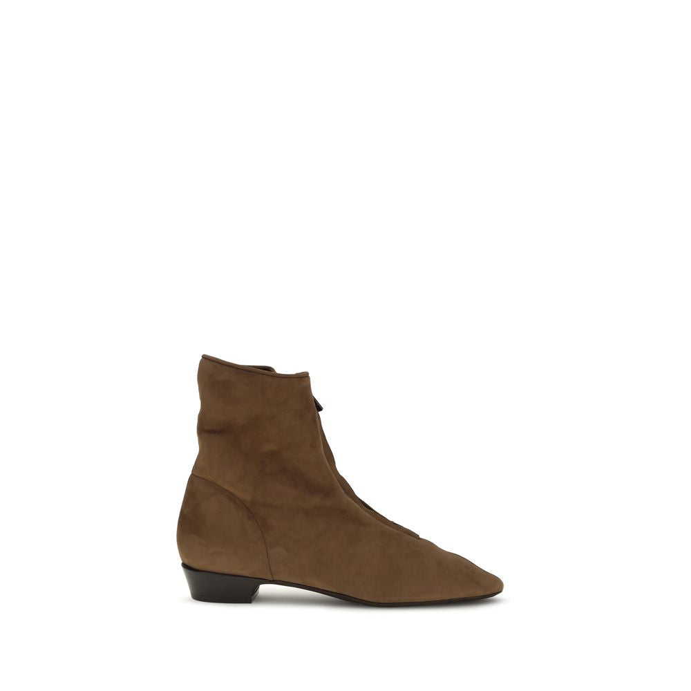 Herbert Levine Braune Ankle Boots aus Kalbsleder Bos Taurus