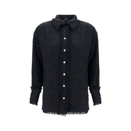 Balmain Schwarzes Polyamid-Hemd