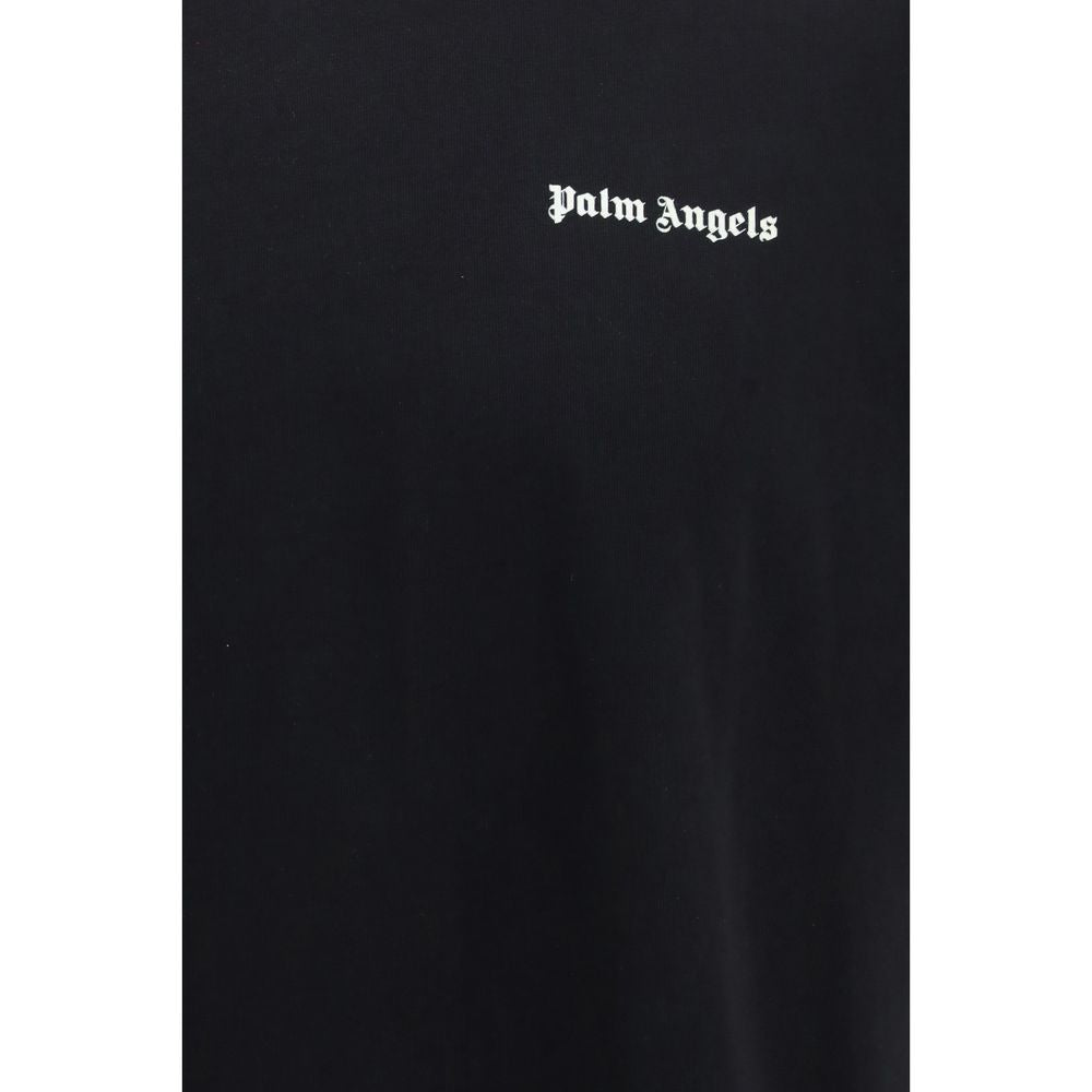Palm Angels Schwarzes Baumwoll-T-Shirt