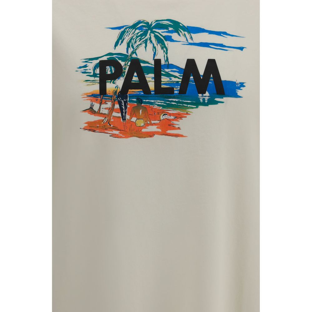Palm Angels Beiges Baumwoll-T-Shirt