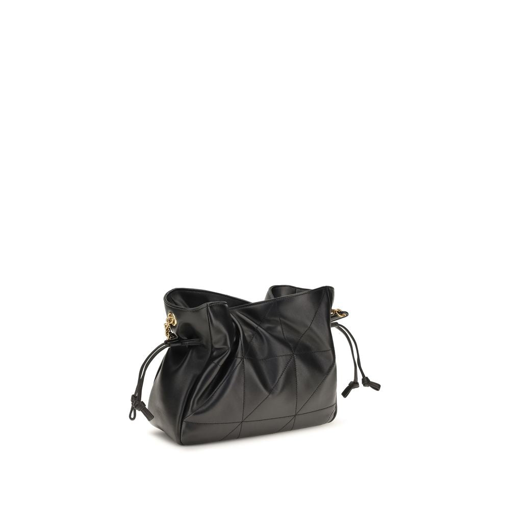 Saint Laurent Schwarze Lammleder Schultertasche Ovis Aries Aries