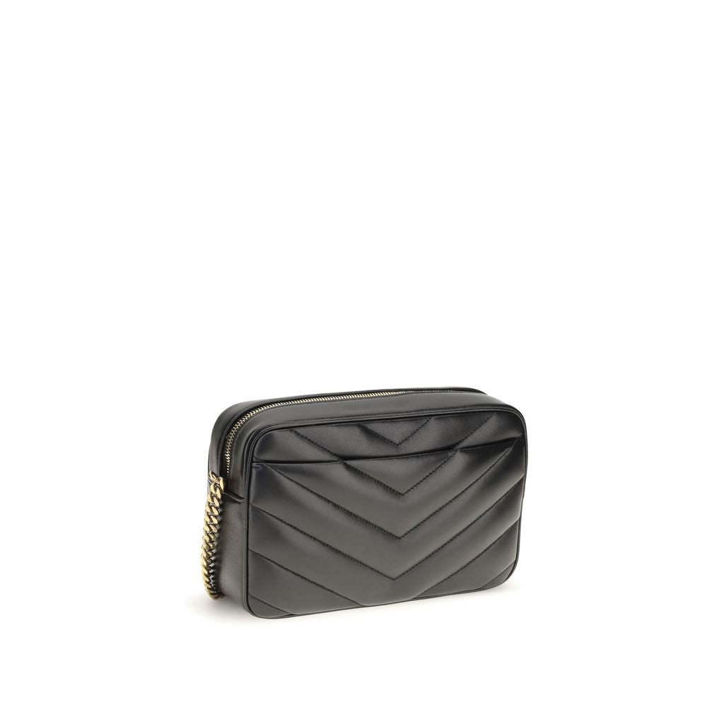 Saint Laurent Schwarze Lammleder Schultertasche Ovis Aries Aries