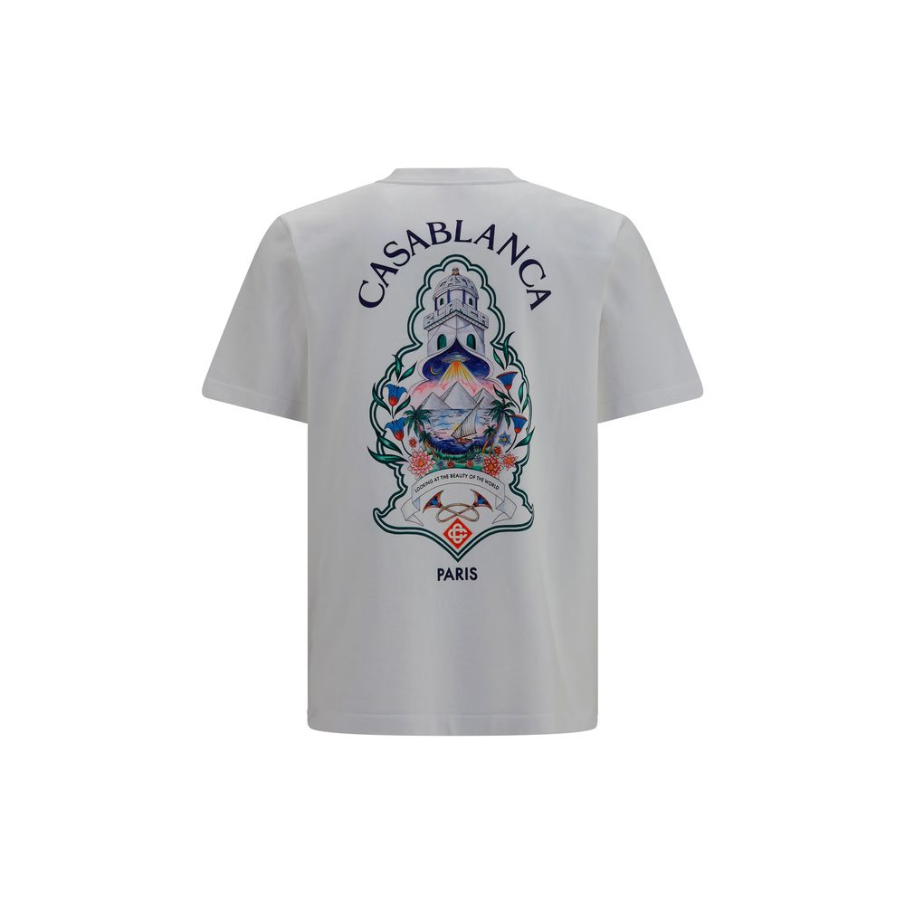 Casablanca Weißes Baumwoll-T-Shirt