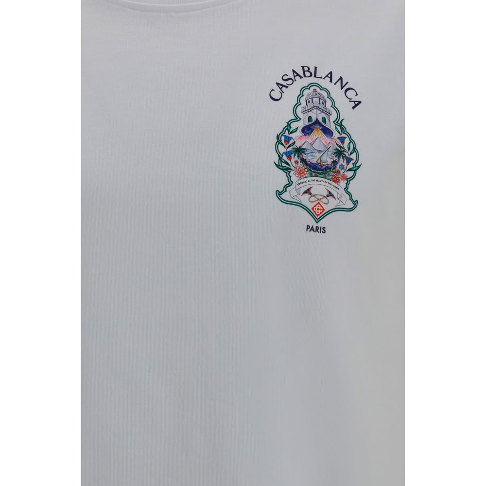 Casablanca Weißes Baumwoll-T-Shirt