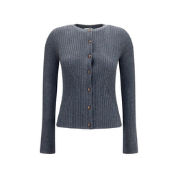 Burberry Grauer Kaschmir-Strickjacke