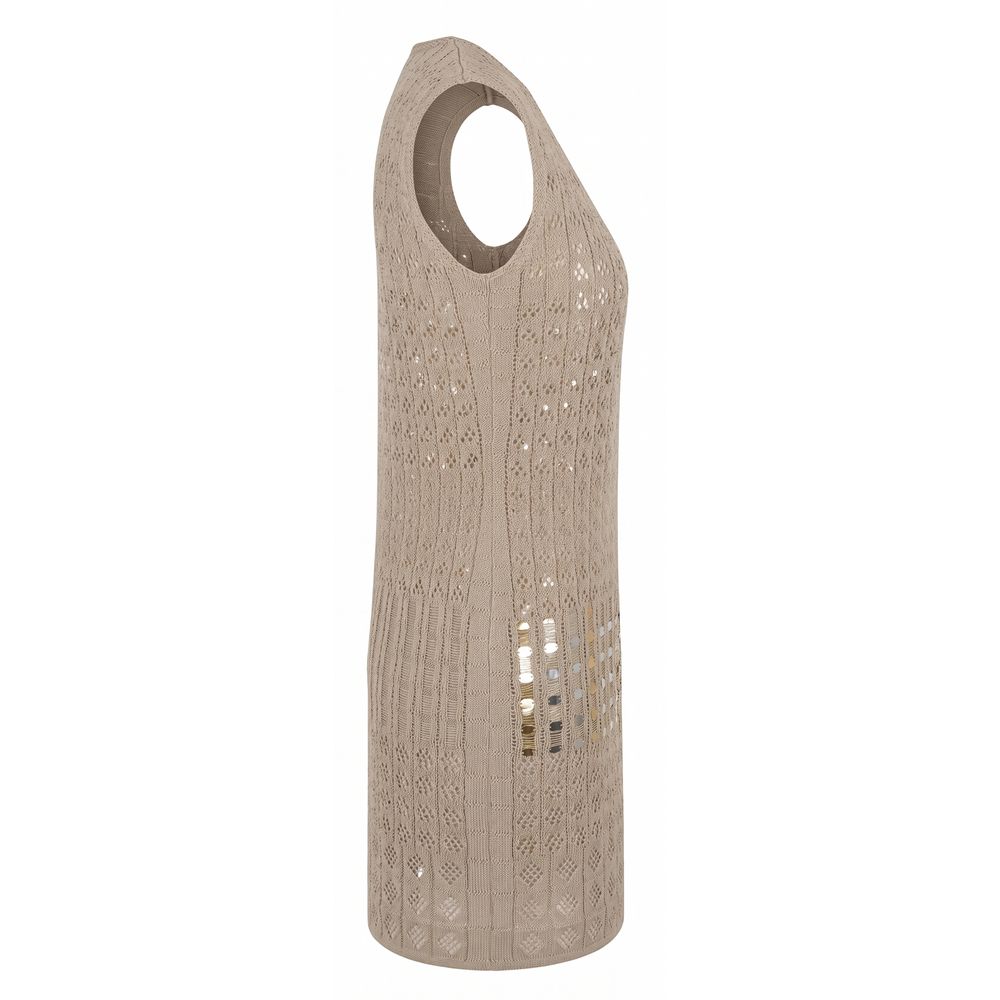 Malo Beige Baumwollkleid für Damen