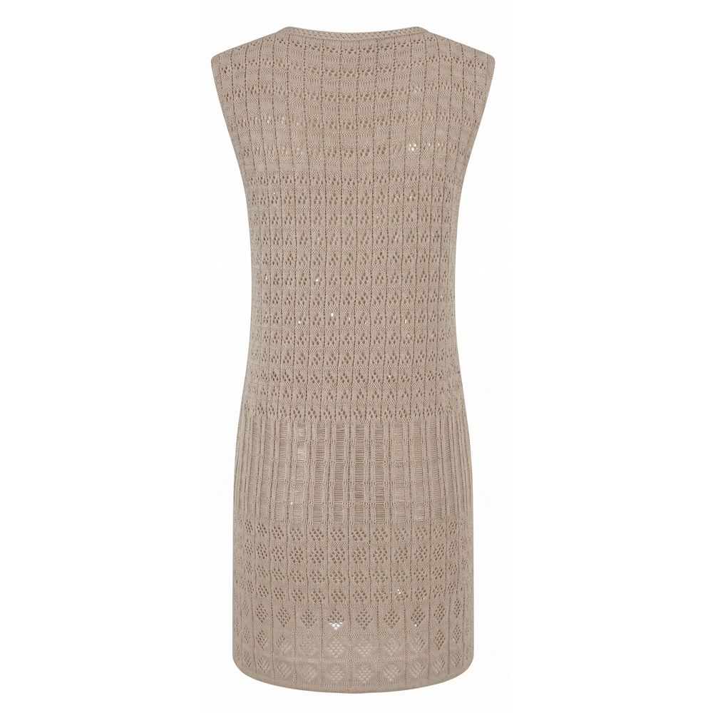 Malo Beige Baumwollkleid für Damen