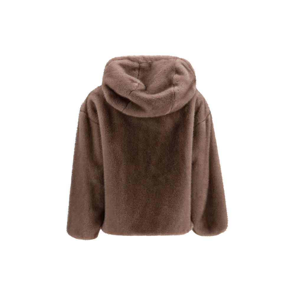Herno Braune Polyester-Jacke in voller Länge