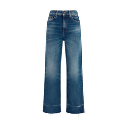 Chloé Blaue Bootcut-Jeans aus Baumwolle