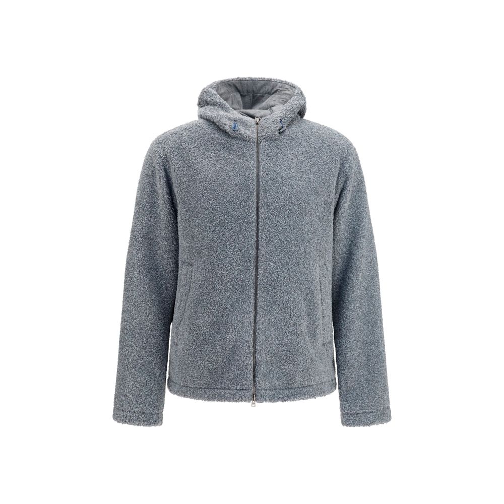 Herno Graue Polyester-Jacke in voller Länge