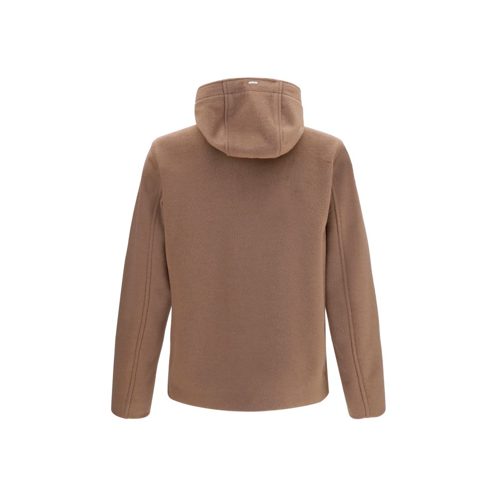 Herno Braune Polyester-Jacke in voller Länge