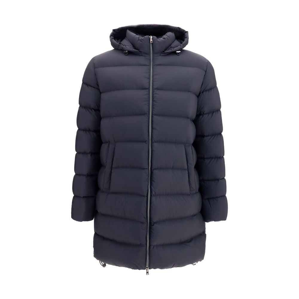 Herno Schwarze Polyamid-Jacke in voller Länge