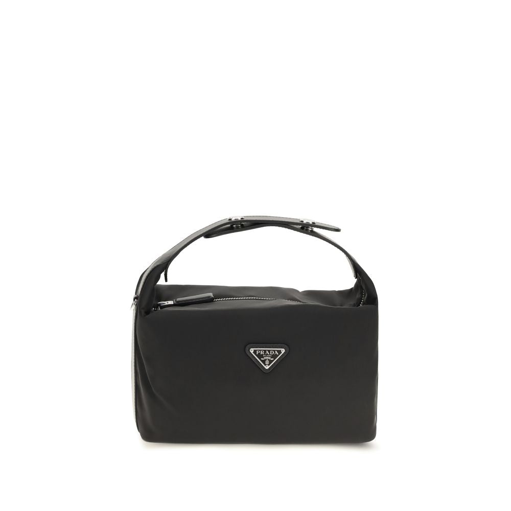 Prada Schwarze Schultertasche aus recyceltem Polyamid