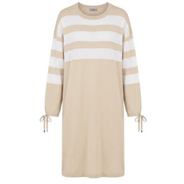 Malo Beige Baumwollkleid für Damen