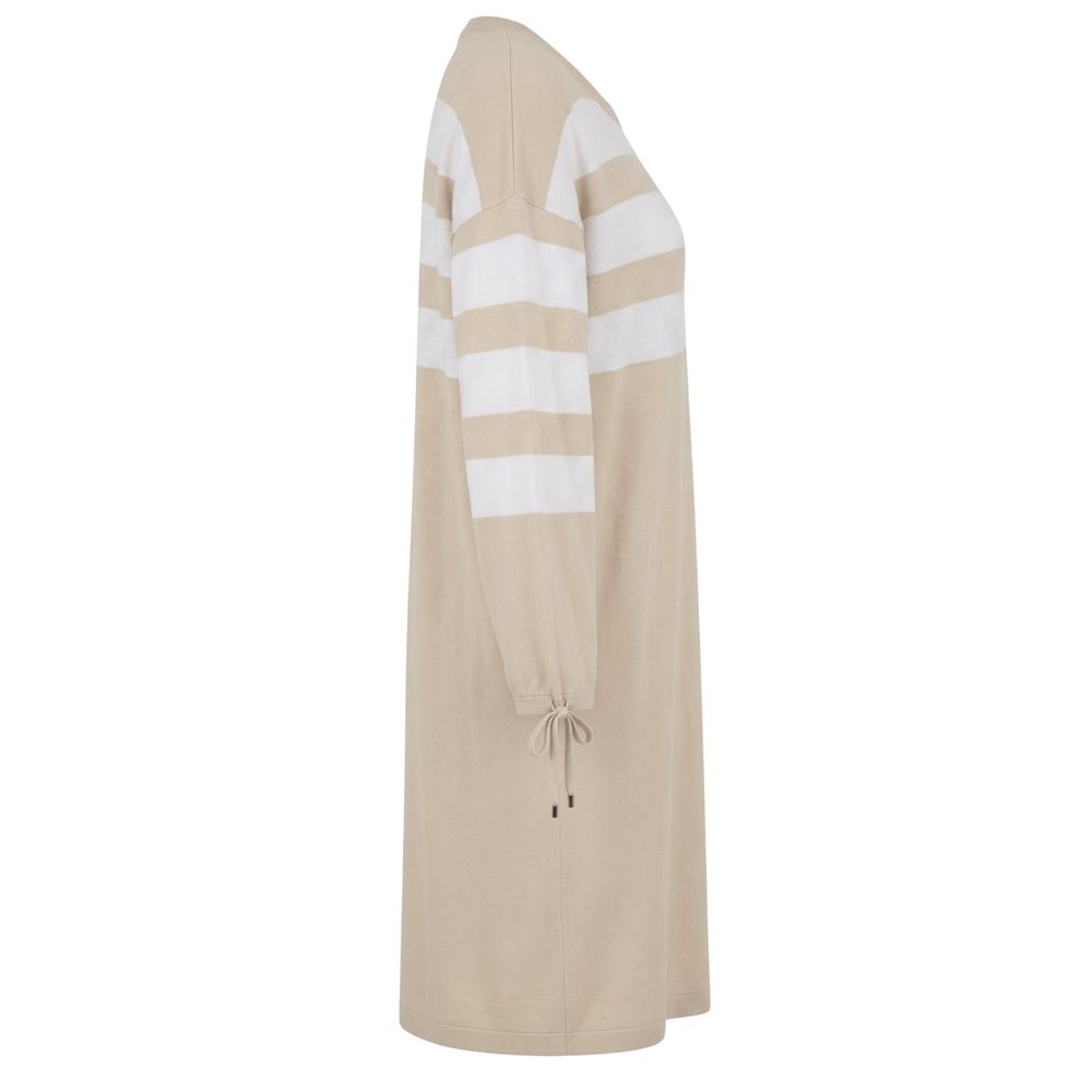 Malo Beige Baumwollkleid für Damen