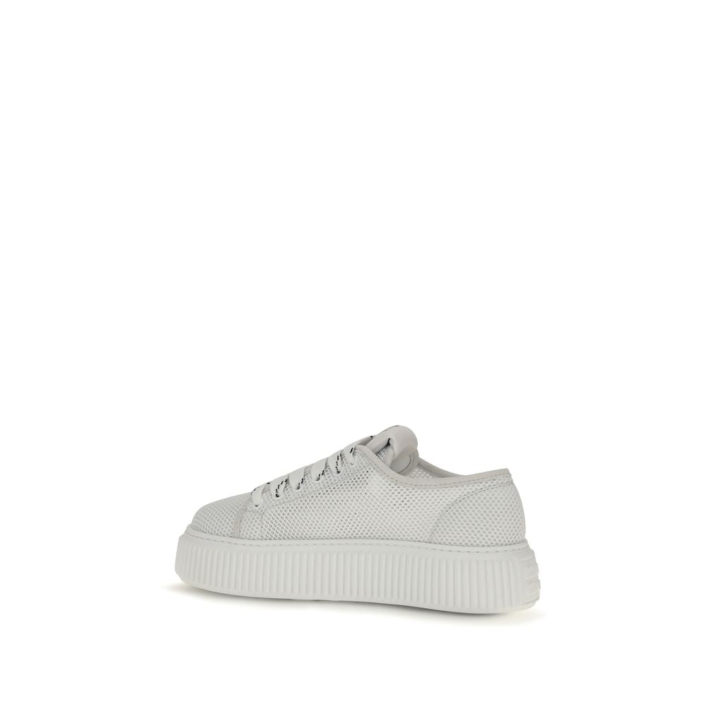 Miu Miu Weiße Plateau-Sneaker aus Polyamid