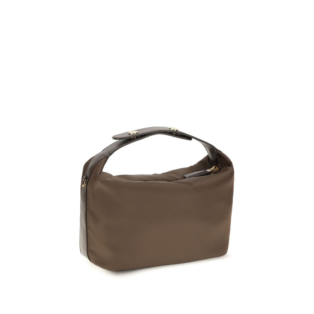 Prada Braune Schultertasche aus recyceltem Polyamid