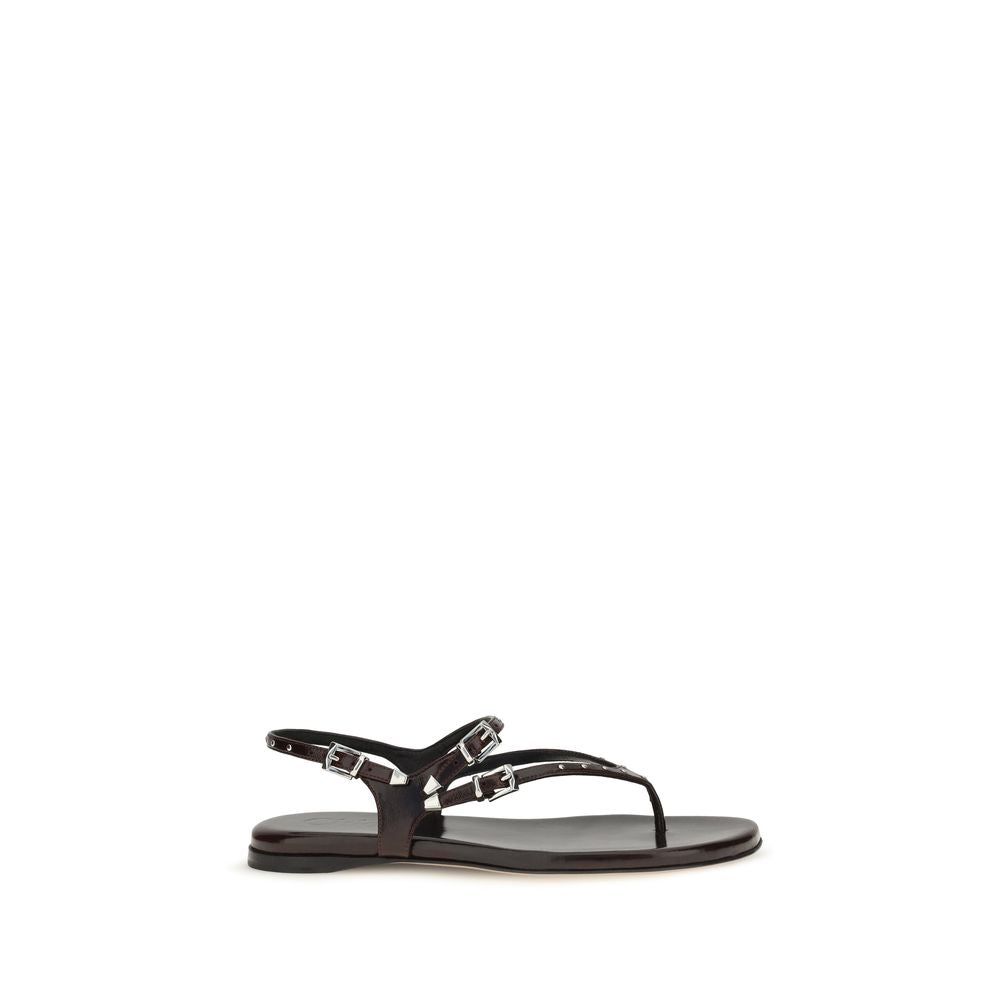 Chloé Schwarze Bos Taurus Kalbsleder-Sandalen