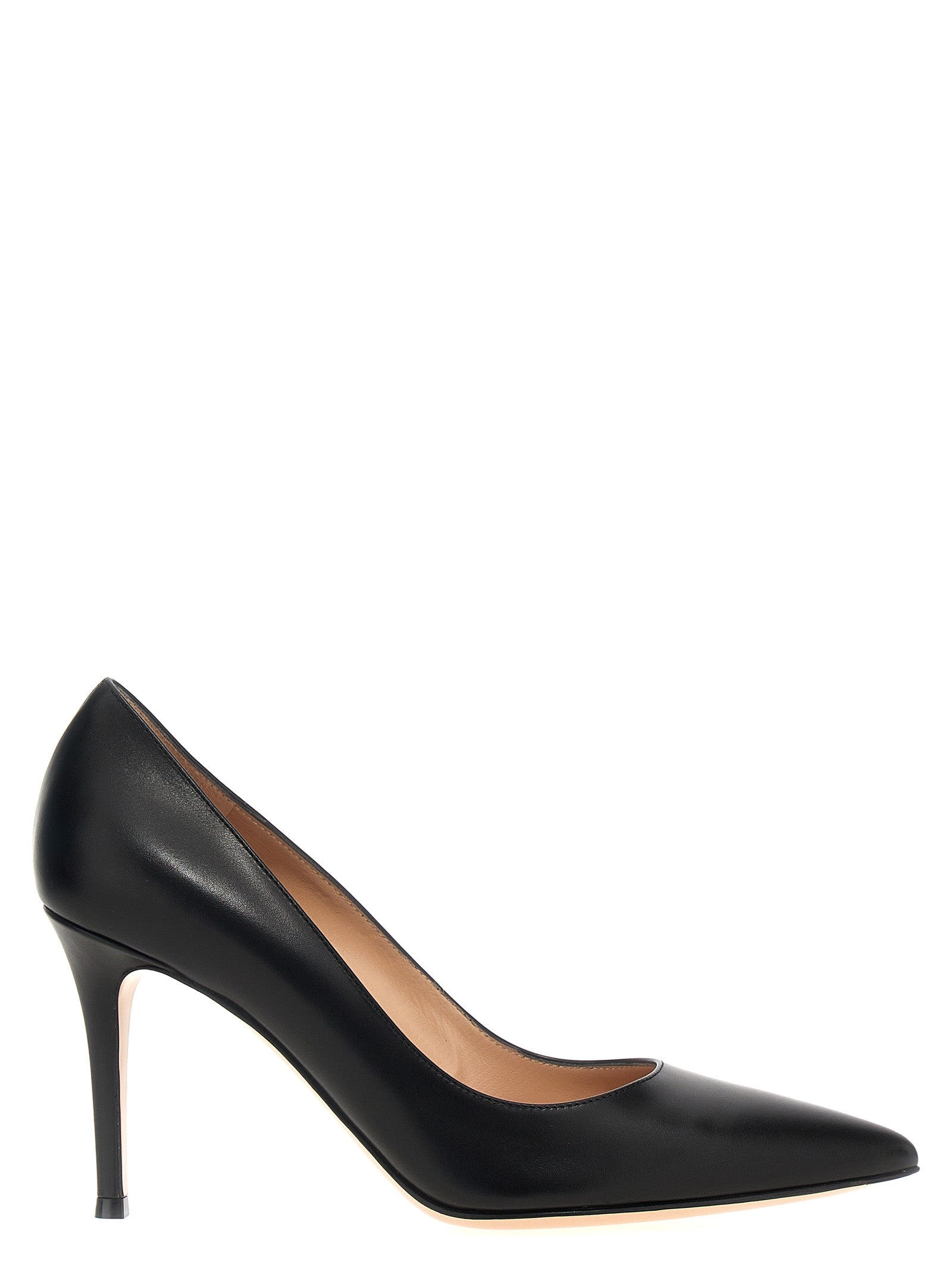 Gianvito Rossi Schwarze Pumps aus Kalbsleder mit hohem Absatz