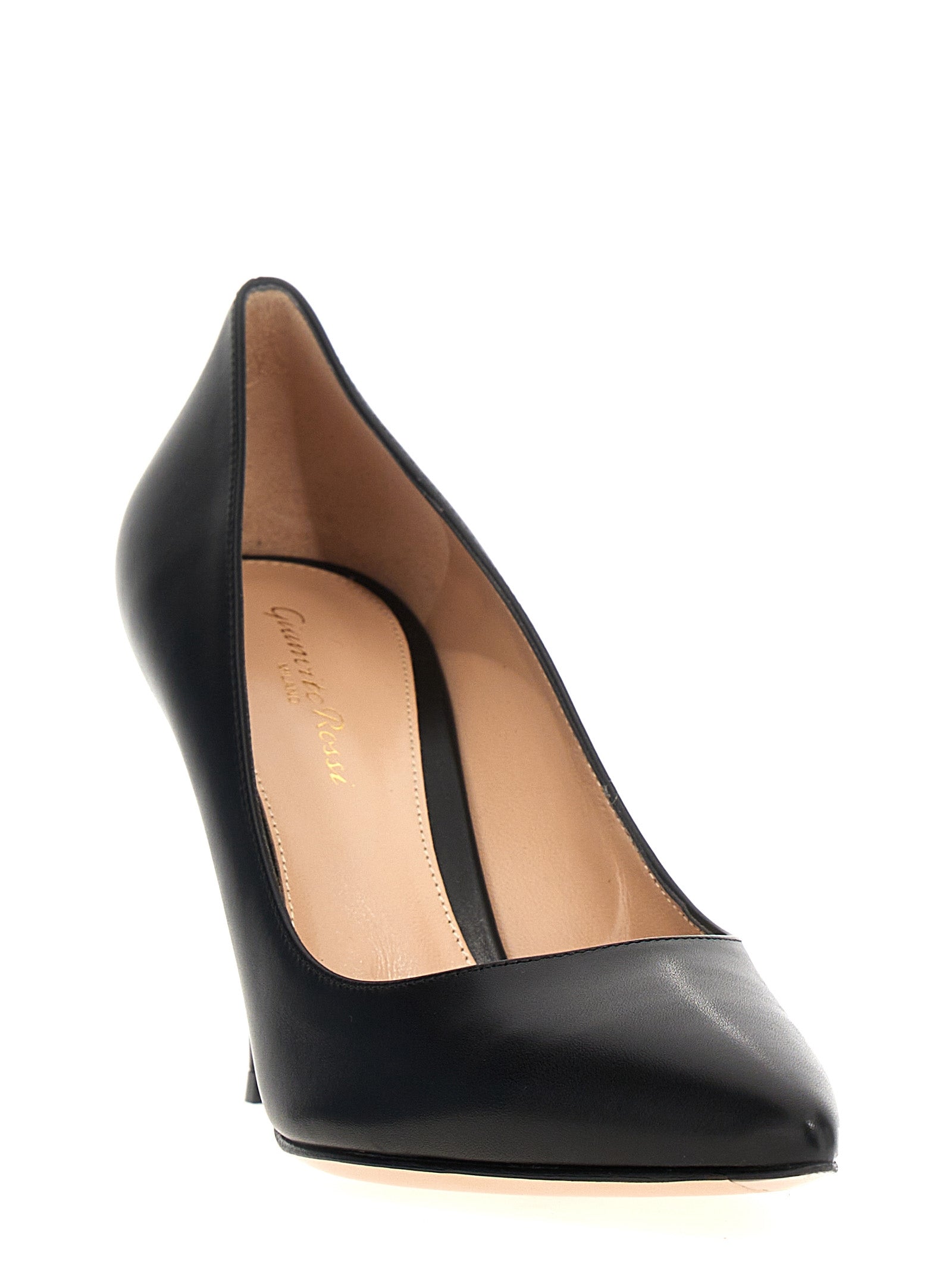 Gianvito Rossi Schwarze Pumps aus Kalbsleder mit hohem Absatz